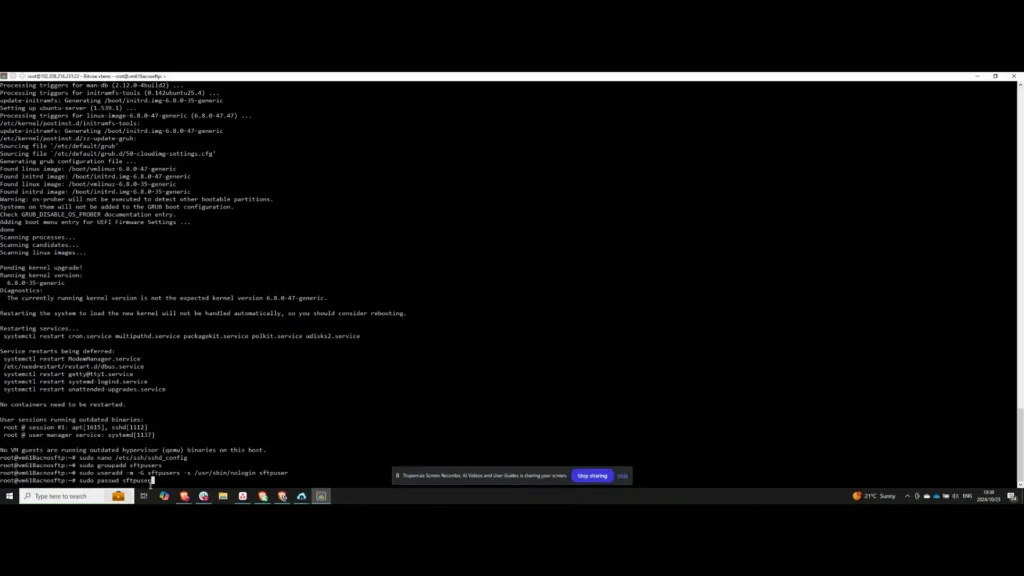 Step 4: Create SFTP User - How to Set Up SFTP Server on Ubuntu 22.04
