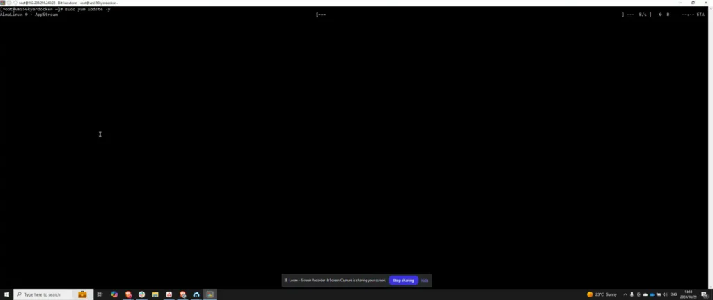Step 1: Update the System - How to Set Up Docker on AlmaLinux and CentOS VPS