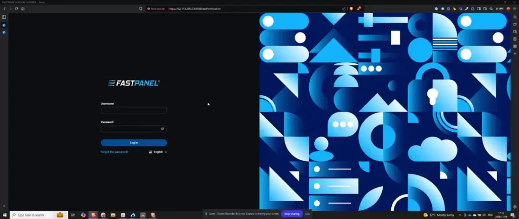 Step 3: Access FastPanel via Your Server's IP Address - How to set up FastPanel on Ubuntu 24.04